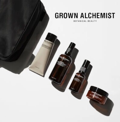 Grown Alchemist Limited Edition Clean Detox Kit Set w/ 4 Full Sizes & Travel Bag