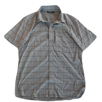 Chemise Arc'teryx Riel SS à carreaux manches longues randonnée survêtement bouton gris homme S | eBay