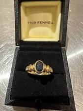 Theo Fennell 18ct Yellow Solid Gold Sapphire Vintage Ring Size L  5.75