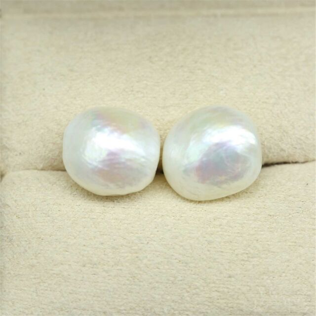 Gorgeous Natural Freshwater Baroque Pearl Earrings Silver Jewelry Dangle Women