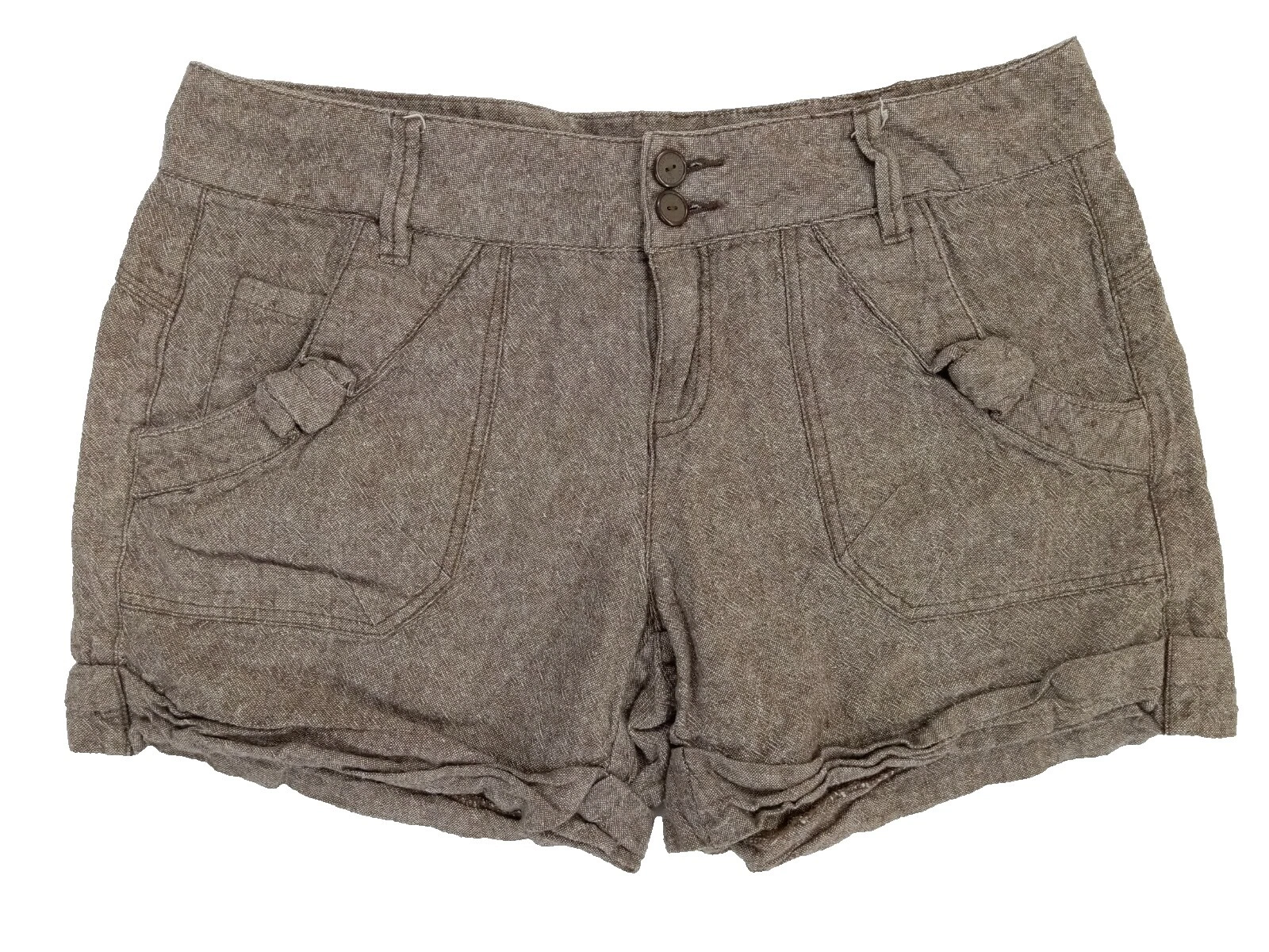 Pantalones cortos DKNY Mezcla de lino para mujer