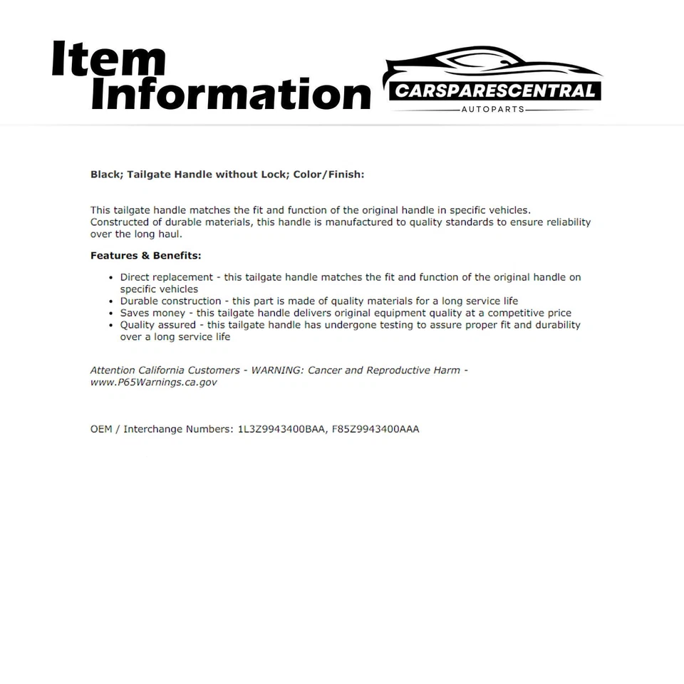 Cabo da tampa da caçamba para Ford F-550 Super Duty 6.8L 1999-2002 - Imagem 4 de 4