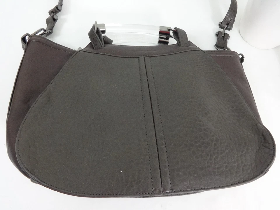 NWOT FRENCH CONNECTION Grand Sac À Épaule En Cuir Brun Espresso - Photo 3/4