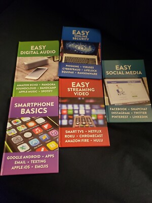  5 Book set Hardcover How to..Social Media,Smartphone,Streaming,Security,& Audio