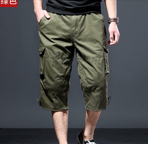 Herren 3/4 Länge Camouflage Cargoshorts Hose Hose Lose Freizeit Baumwolle Plus - Bild 6 von 17