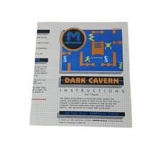 M network Dark Cavern instruction booklet Only Mattel Video Game 1982 Manual