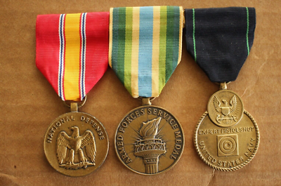 US MILITARY USN USMC USAF USCG ARMY FULL SIZE MOUNTED MEDALS THREE PIECE  GROUP F | eBay