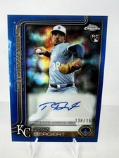 2025 Topps Chrome Update Ryan Bergert RC Blue Refractor Auto /150