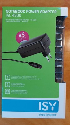 ISY Notebook Power Adapter IAC 4500 - 10 Adapter-Stecker inklusive