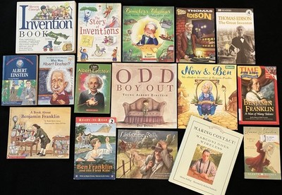INVENTORS/INVENTIONS Lot 16 Thomas EDISON,Albert EINSTEIN,Ben FRANKLIN +