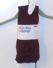 WOMEN'S OLD NAVY BURGUNDY HIGH-WAISTED KNOTTED HEM LEGGINGS - SIZE MEDIUM 8-10 