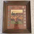 Framed Buffalo Nickel Collection The Way West Display 5C Buffalo Nickels