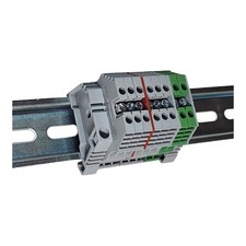 DIN Rail Power Distribution Terminal Block Kit 8-Pole 12-26 AWG 120V AC 20A CNC