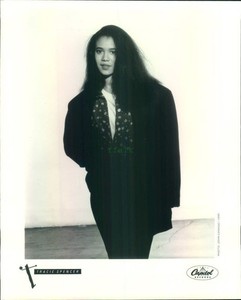Press Photo: TRACIE SPENCER 8x10 B&W 1990