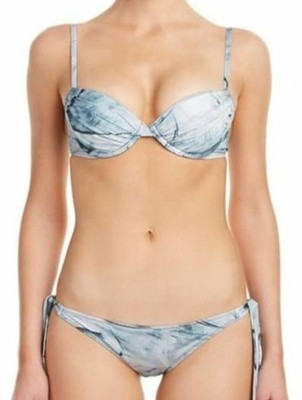 La Perla Mare Bikini Swimsuit 48 12 38B Blue Multi Padded Cups