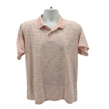 Vintage Givenchy Monsieur Mens Large Shirt Polo Pink Pattern Short Sleeve Retro