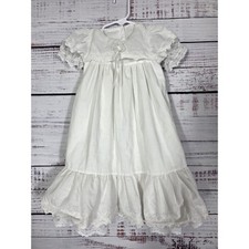 Vintage Alexis Baby White Lace Christening Dress Heirloom Made in USA 3 Months