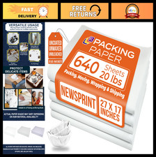 Bulk Packing Paper Sheets for Moving | 640 Sheets | 27"x17" | 20 lb Twin Pack |