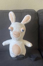 Rabbid Plush Rare Backpack White Zipper Adjus...