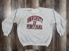 Vintage 1989 University Of Pennsylvania Raglan Crewneck Heather Gray Size XL