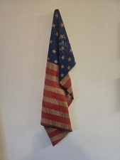 Redwood Carved American Flag