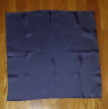 Solid Blue 100 Silk Pocket Square 16" Rolled Hems