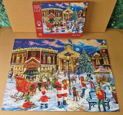 1000-teiliges Puzzle namens SANTA TOWN, von CORNER PIECE PUZZLES.