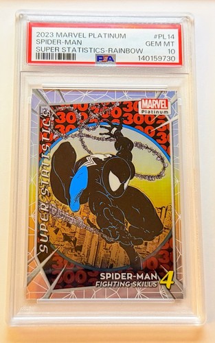 2023 Upper Deck Marvel Platinum Spider-Man Super Statistics PL14 Rainbow PSA 10
