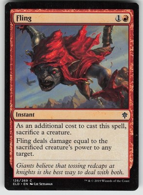 Fling 126 Common Throne of Eldraine Magic: The Gathering Lightly Played