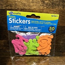 Foam Stickers Letters Dot To Dot Alphabet Tinycrafts Arts Crafts NEW