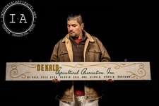 Vintage DeKalb Ag Painted Wooden Sign