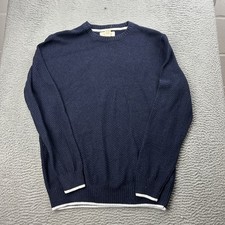 Frederik Anderson Copenhagen Blue Knit Pullover Sweater Size XL Mens Cotton