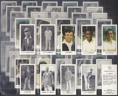 KENT COUNTY CRICKET CLUB - FULL SET - CRICKETERS OF KENT 1986 (51 KARTEN)