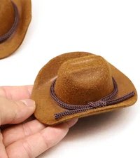 Dollhouse Cowboy Hat, Miniature Cowboy Hat, 1:6 Scale Miniature Soft Cowboy, Min
