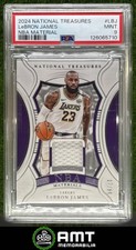 LeBron James PSA 9 2024-25 Panini National Treasures 17/99 NBA Jersey Lakers 710