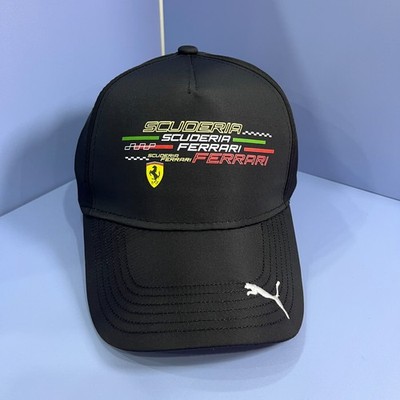Ferrari F1 & PUMA Black Breathable Quick-Dry Baseball Cap Black Adjustable
