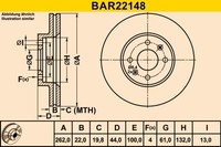 2X Barum Bremsscheibe BAR22148 FüR Renault Laguna Megane 1 ScéNic JA0 Safrane