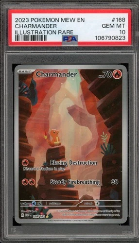 Pokemon Charmander 151 MEW EN Illustration Rare #168 PSA 10 Gem Mint