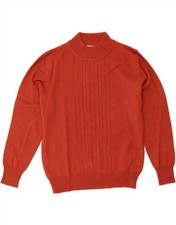 EASTEX Womens Turtle Neck Jumper Sweater UK 10 Small Orange Acrylic CV50