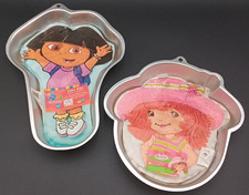 Lote Wilton Cake Pan Molds Fresa Shortcake 2105-7050 Dora 2105-6300