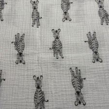 Aden Anais Car Seat Canopy Zebras Light Muslin with Snaps