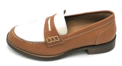 Ovyé SO245 Mocassin En Cuir Ivoire Talon 2Cm Q - Photo 1/4