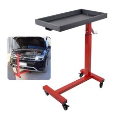 Adjustable Mobile Work Table with Wheels Mechanic Rolling Tool Tray Table Garage