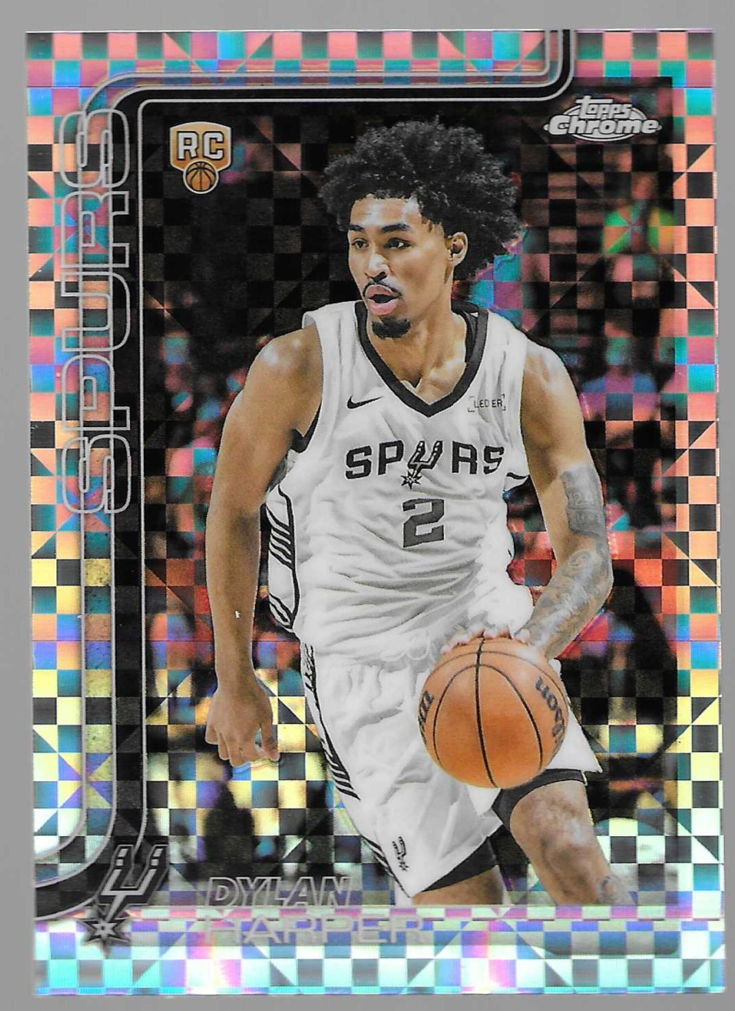 DYLAN HARPER 2025-26 Topps Chrome #252 X-FRACTOR Rookie RC San Antonio Spurs
