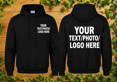 Custom Printed Hoodie Unisex Personalised Stag Workwear Event Unisex Logo Print