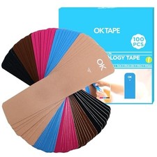 Kinesiology Tape Precut 100 Strips Elastic Athletic Waterproof 2"x10" - 5-7 Day