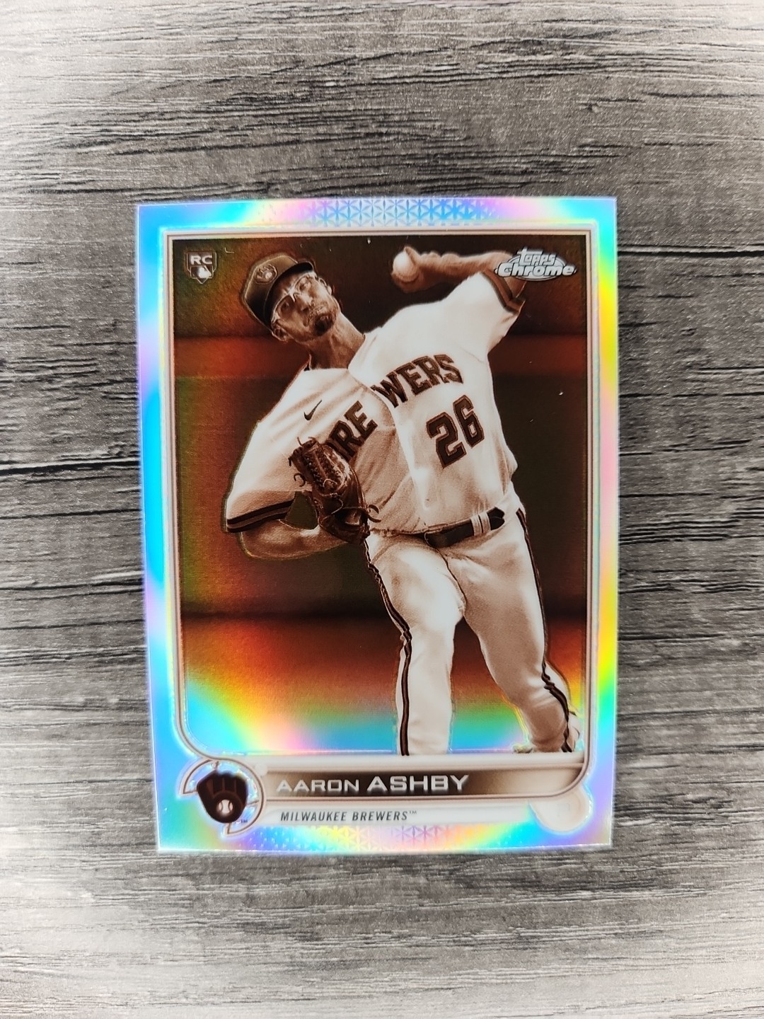 2022 Topps Chrome - Aaron Ashby #80 Sepia Refractor (RC)