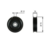 Spannrolle Keilrippenriemen Gates T39184 Passend FÜR Nissan