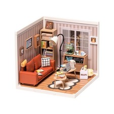 Robotime DW007 Rolife Cozy Living Lounge DIY Plastic Miniature House Kit