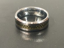  NEW 8mm Unisex Tungsten Carbon Fiber Comfort Fit Wedding Band Ring Sz - 13